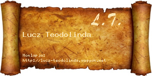 Lucz Teodolinda névjegykártya